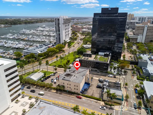 a view of a white building