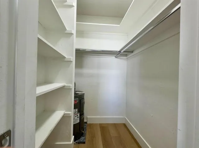 a view of walk in closet
