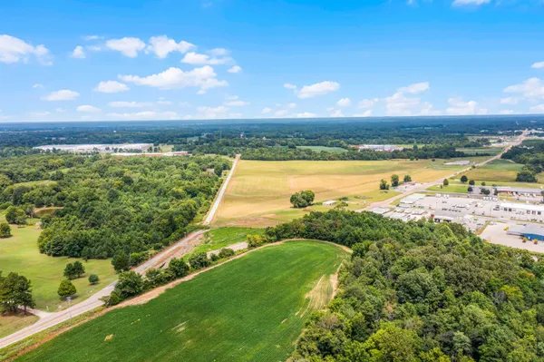 a view of a city and lake