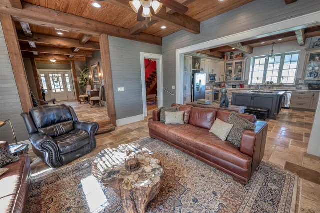 a kitchen with a sink stove and refrigerator