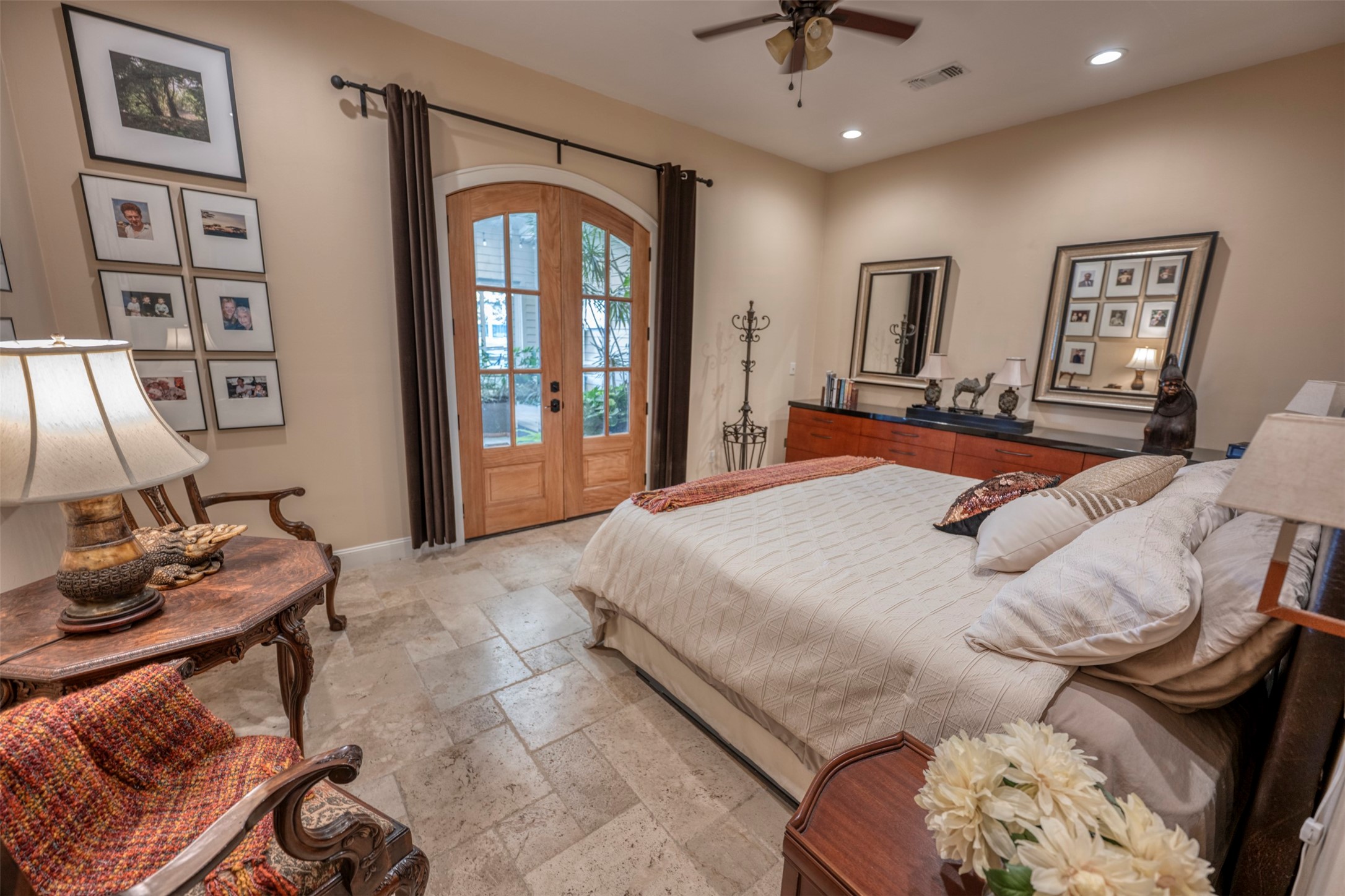 1711 Sempronius Road Chappell Hill, TX 77426 - Photo 38 of 50 a bedroom with a bed window and couch