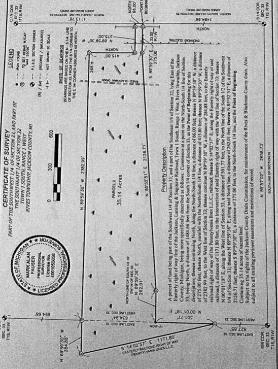 7250 Jones Road Jackson, MI 49201 - Photo 2 of 2 Parcel 2 Survey