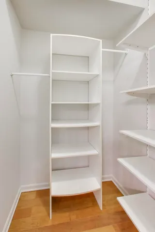 a view of a room with empty racks