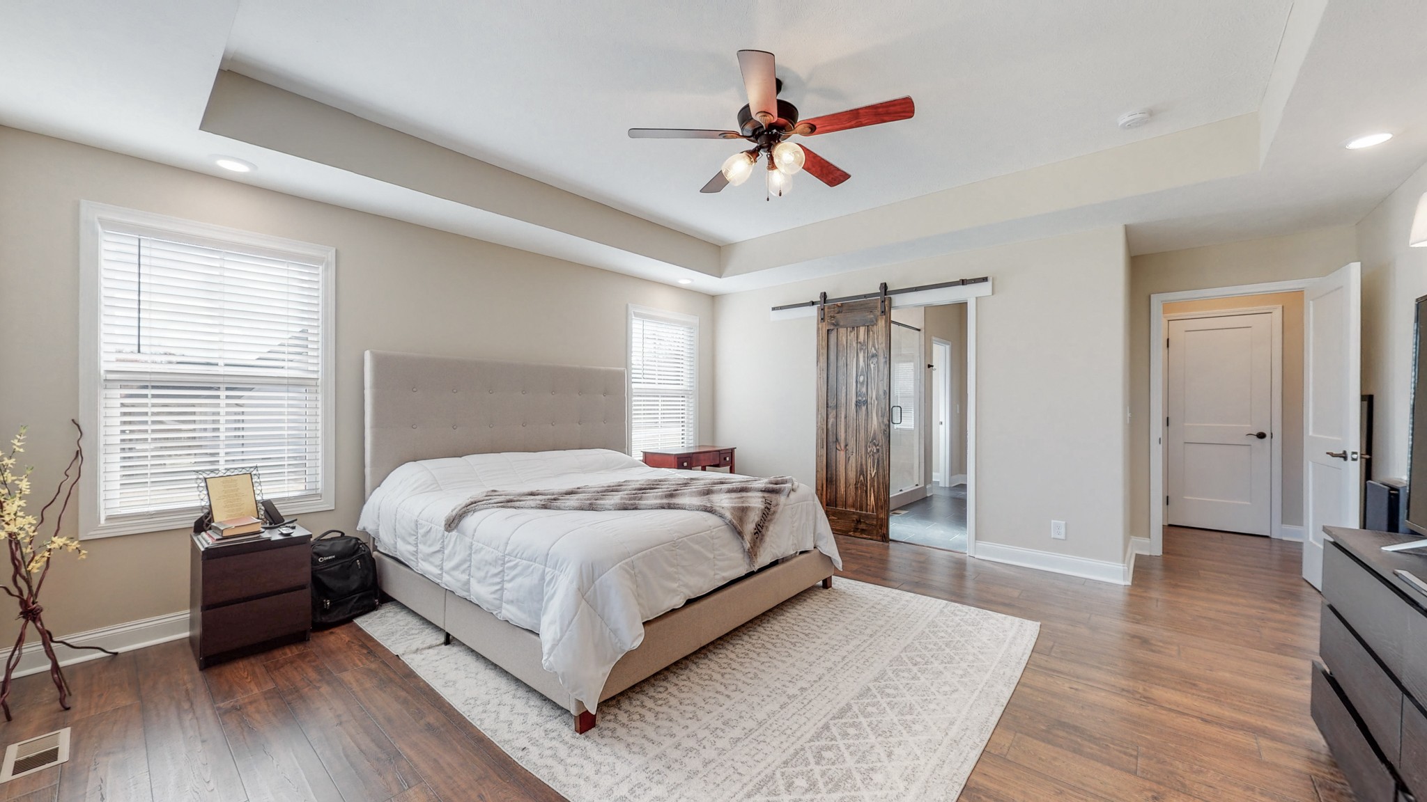 1379 Southside Road Southside, TN 37171 - Photo 22 of 46 a bedroom with a bed and wooden floor