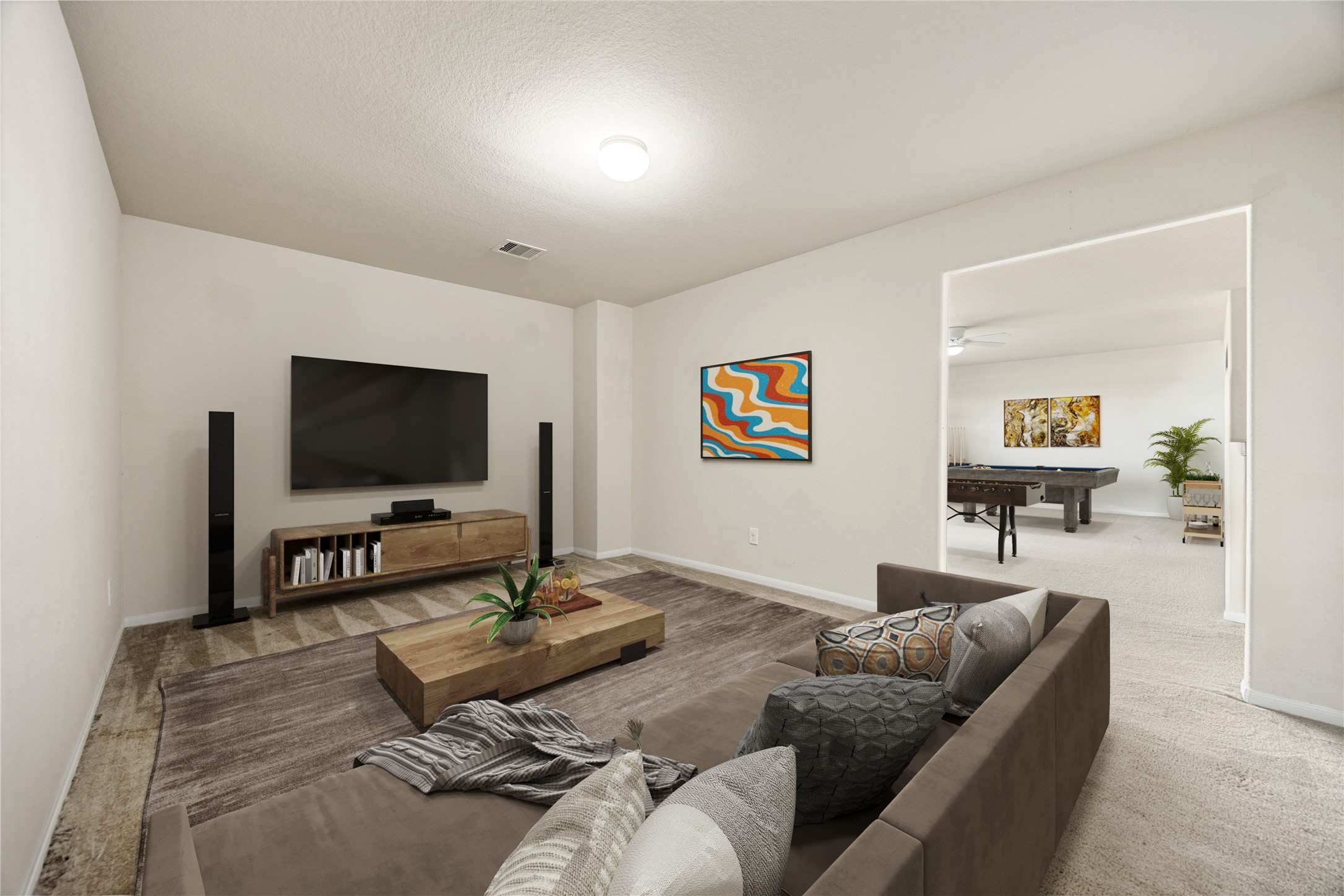 4202 Brightridge Drive Rosenberg, TX 77471 - Photo 15 of 23 a living room with furniture and a flat screen tv