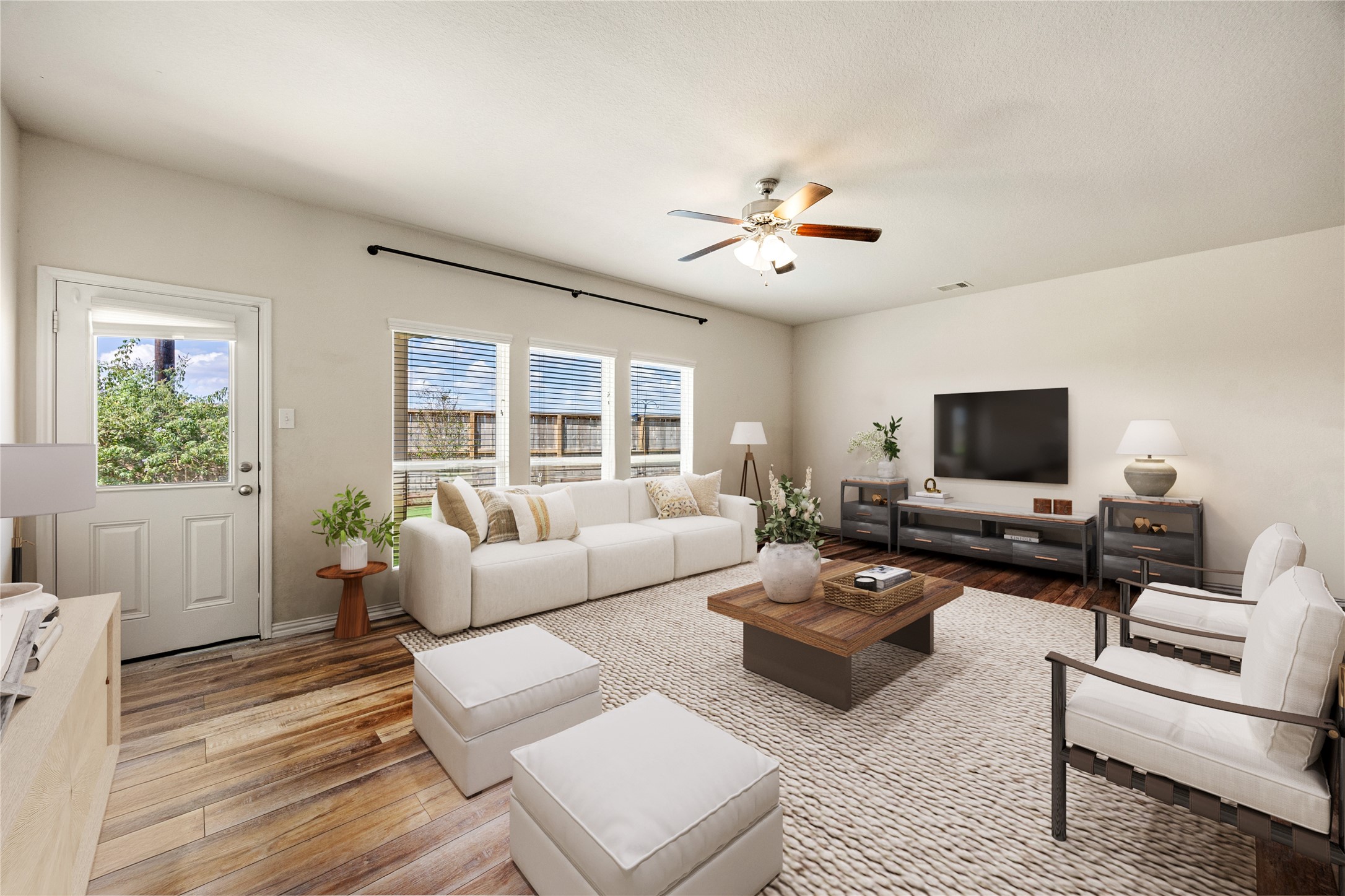 4202 Brightridge Drive Rosenberg, TX 77471 - Photo 6 of 23 a living room with furniture ceiling fan and a window