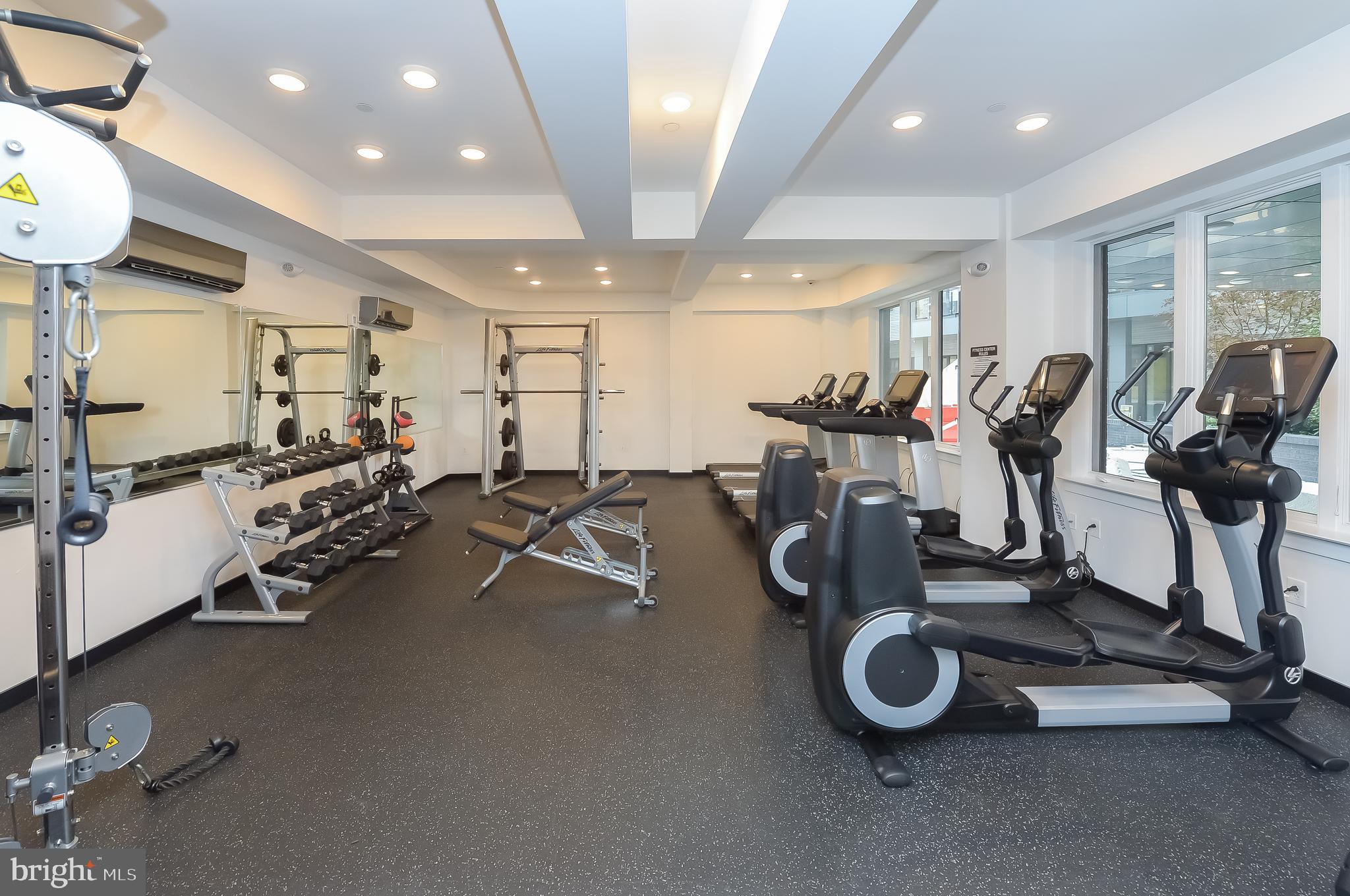 236 West Thompson Street, Unit B501 Philadelphia, PA 19122 - Photo 35 of 48 a view of a room with gym equipment