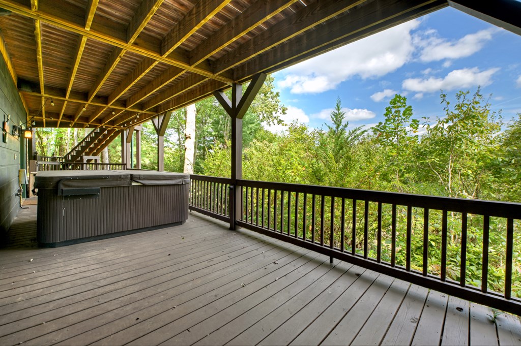 296 Overlook Road Blue Ridge, GA 30513 - Photo 25 of 65 a view of a balcony with wooden floor
