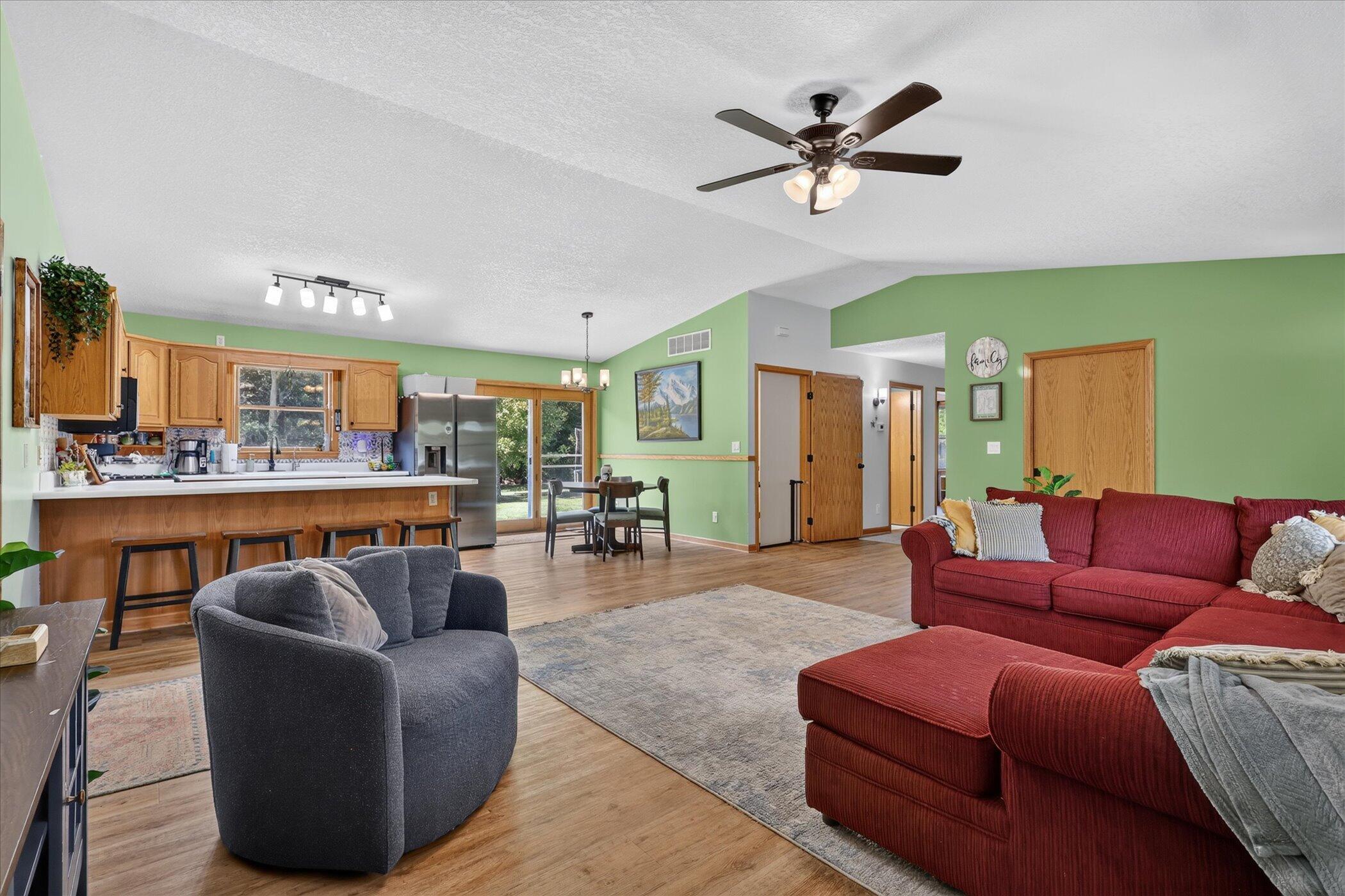 117 Charlotte Street Edmore, MI 48829 - Photo 12 of 44 Living Room into Kitchen