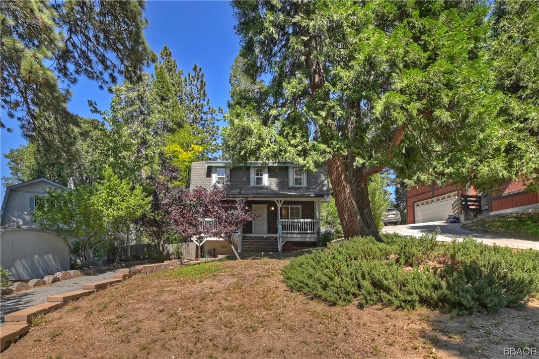189 Pine Ridge Road Crestline, CA 92325 - Photo 28 of 30 front view of a house with a tree