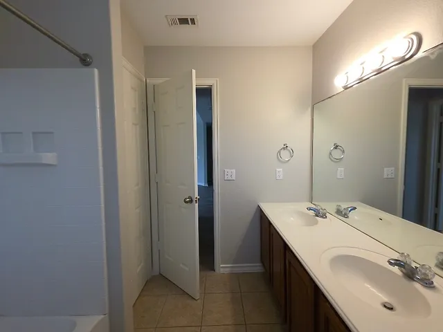 an empty room with a window