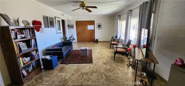 a living room with furniture and a couch