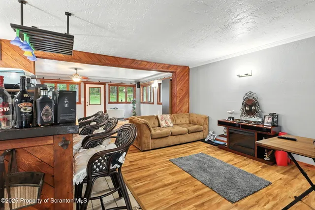 a view of backyard of house with green space