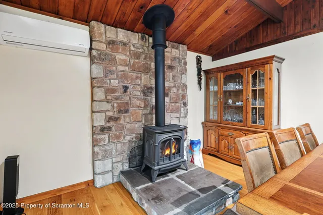 a lobby with furniture and a rug