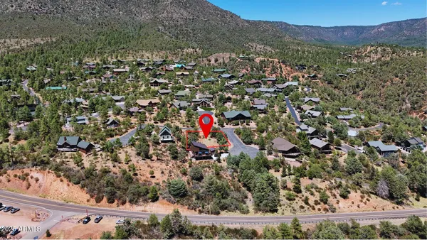 a view of a city with a mountain