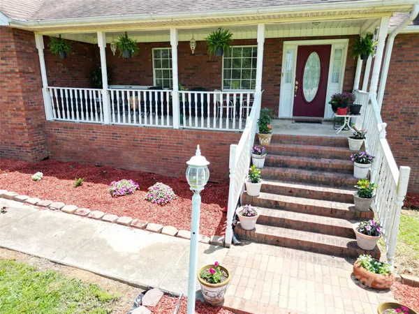 a front view of a house with entryway