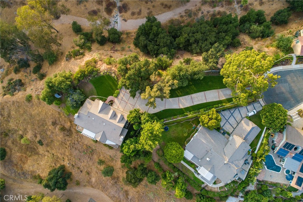 1187 Edinburgh Road San Dimas, CA 91773 - Photo 47 of 57 an aerial view of a house with a yard and lake view
