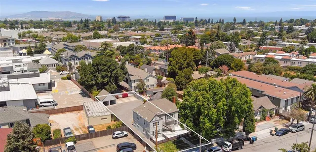 an aerial view of multiple house