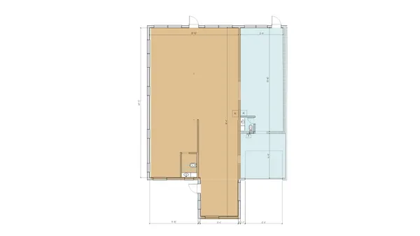 a bathroom with a mirror