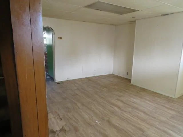 a view of a truck parked in a yard