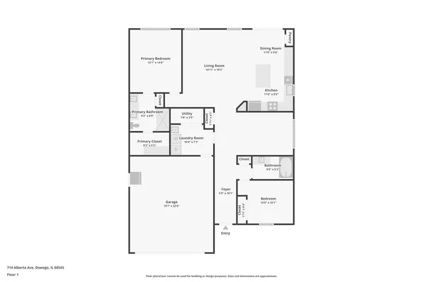 $419,000 | 714 Alberta Avenue, Oswego, IL 60543