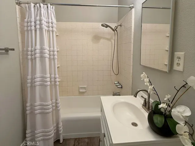 a bathroom with a sink and a tub
