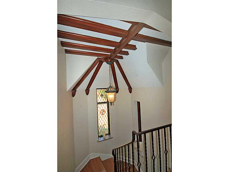 461 Arden Road Mt. Lebanon, PA 15216 - Photo 13 of 24 Other. Gorgeous beamed ceiling in staircase with stained glass window
