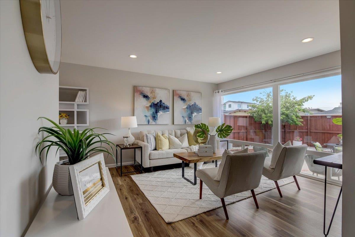 1209 Ridgewood Drive Millbrae, CA 94030 - Photo 5 of 59 a living room with furniture and a potted plant