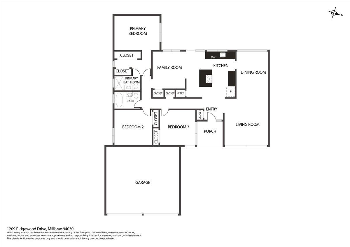 1209 Ridgewood Drive Millbrae, CA 94030 - Photo 59 of 59 a picture of a floor plan