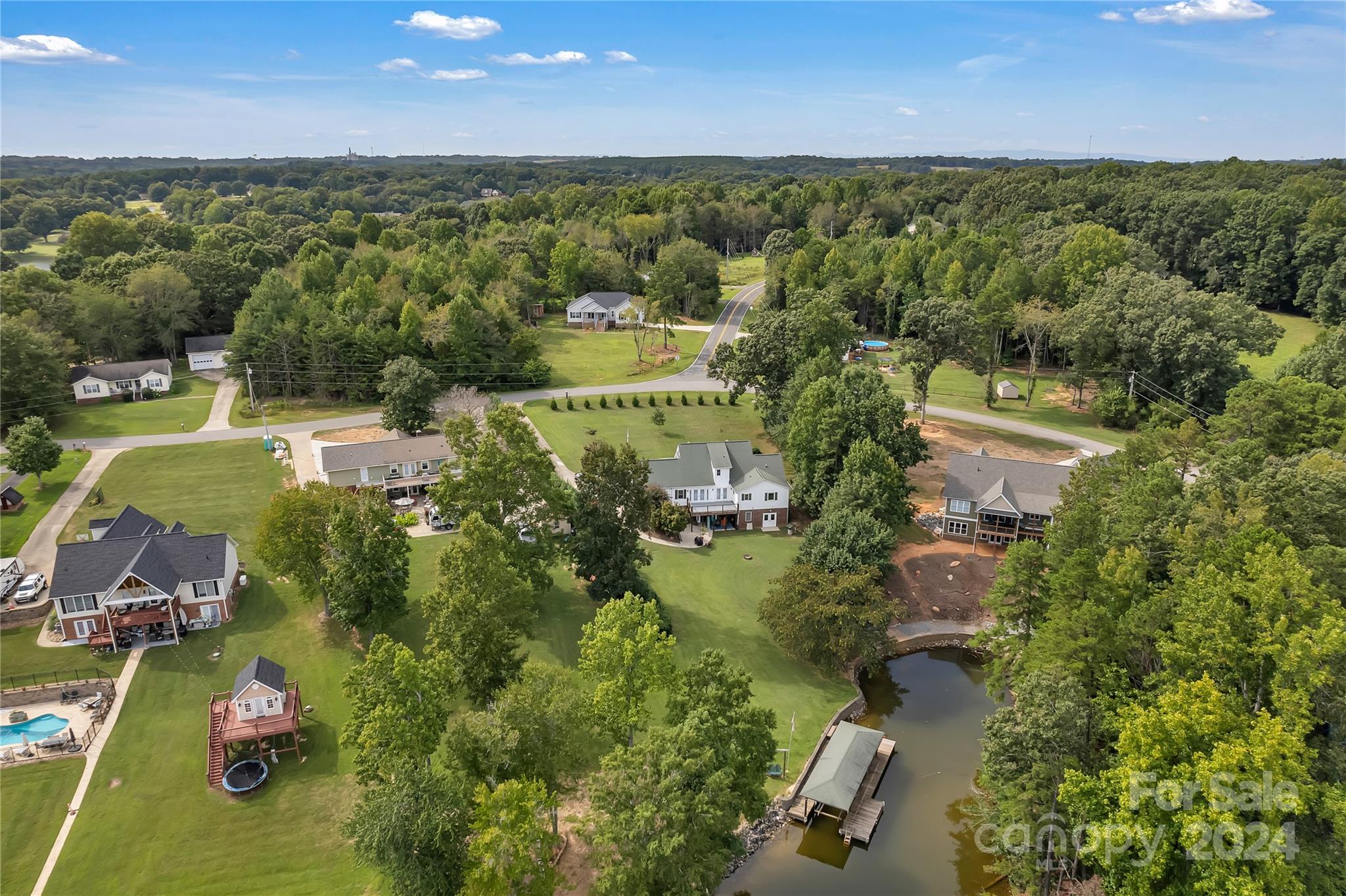 210 Harbor Point Drive Cherryville, NC 28021 - Photo 34 of 45 an aerial view of a houses with a yard