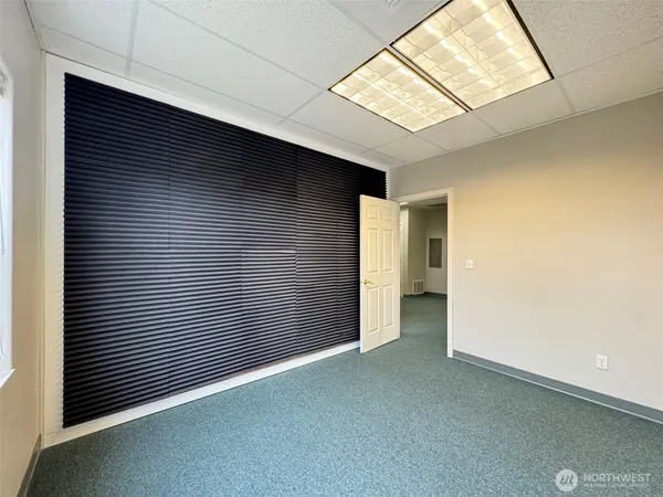 an empty room with a window