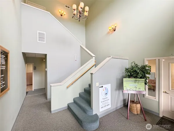 a view of entryway with livingroom and furniture