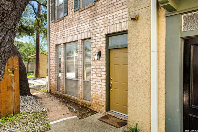 a view of a door front of a house