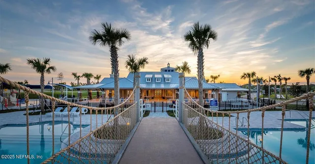 a view of a lake with a house