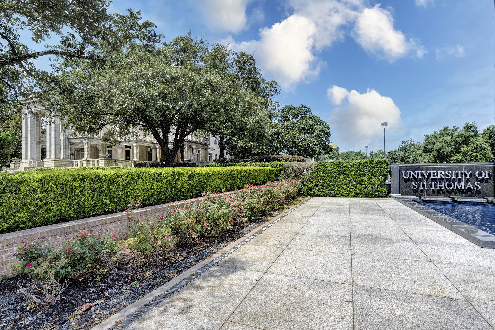 1122 Autrey Street, Unit 5 Houston, TX 77006 - Photo 31 of 32 a view of a garden with a fountain