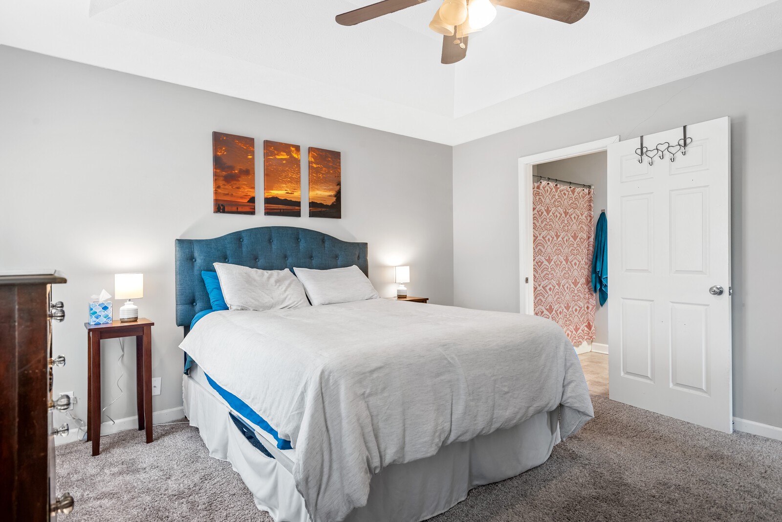 362 Norene Road Lebanon, TN 37090 - Photo 22 of 40 a bedroom with a bed and a ceiling fan