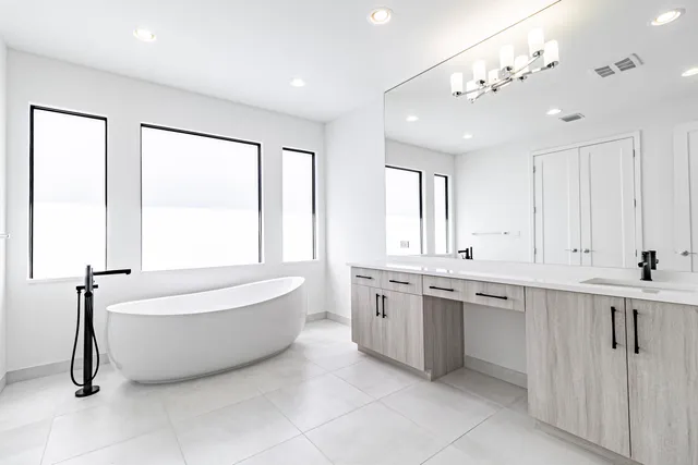 an aerial view of house with yard