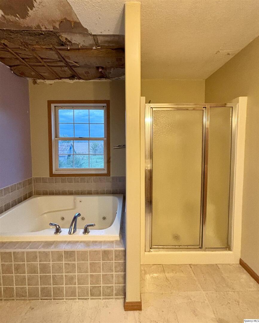 1848 North Co Road 1700 Carthage, IL 62321 - Photo 18 of 33 a bathroom with a tub and a shower