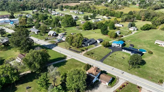 an aerial view of a forest