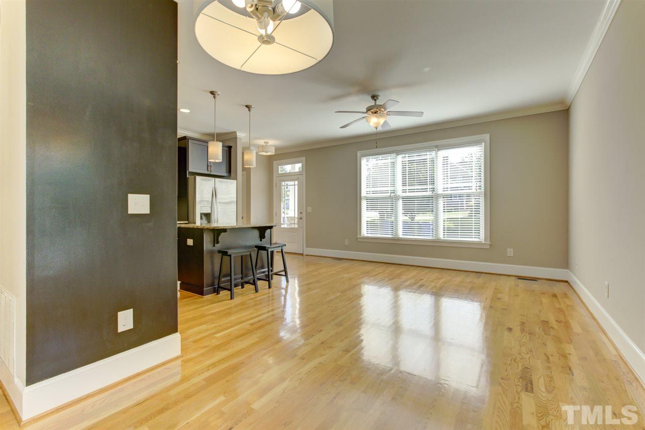422 Heather Drive Raleigh, NC 27606 - Photo 12 of 30 The Open Concept K-LR-DR area feels even more open with the 9 foot ceilings.