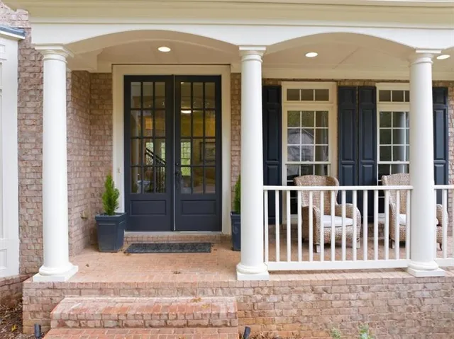 a view of entrance of the house