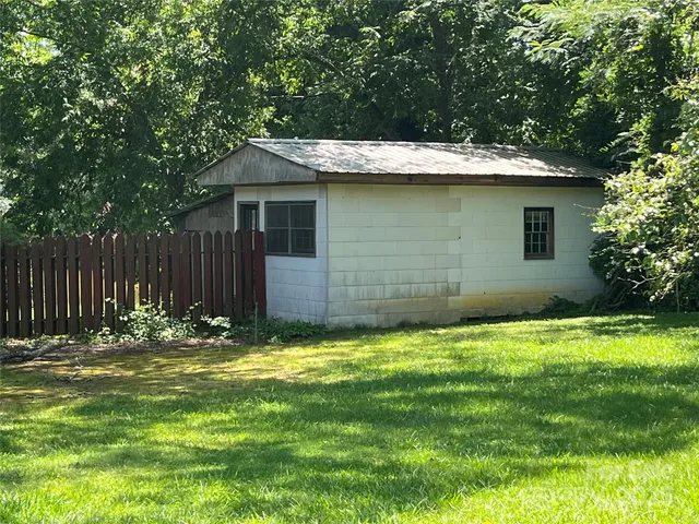 a backyard of a house