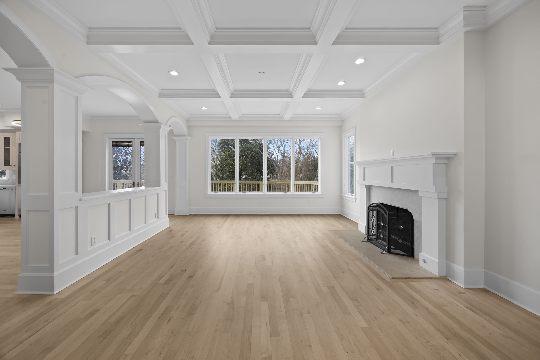 833 Highgrove Circle Franklin, TN 37069 - Photo 20 of 83 an empty room with wooden floor fireplace and windows