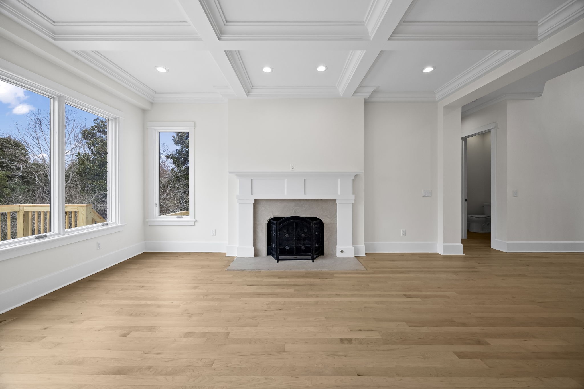 833 Highgrove Circle Franklin, TN 37069 - Photo 21 of 83 a view of a livingroom with a fireplace window and wooden floor