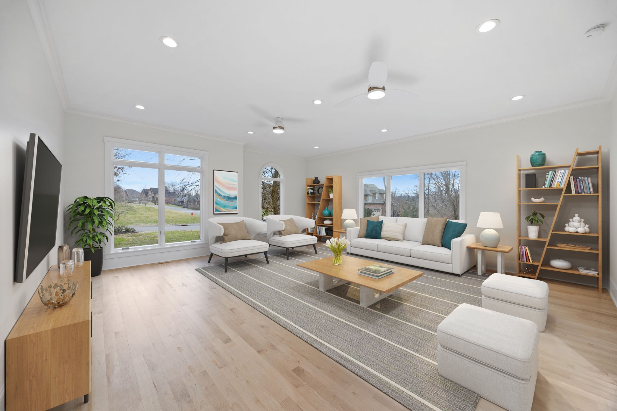 833 Highgrove Circle Franklin, TN 37069 - Photo 35 of 83 a living room with furniture and a flat screen tv