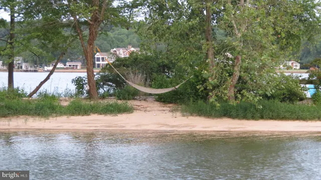 a view of a lake with a mountain in the background
