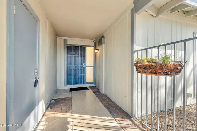 a front view of a house with entertaining space