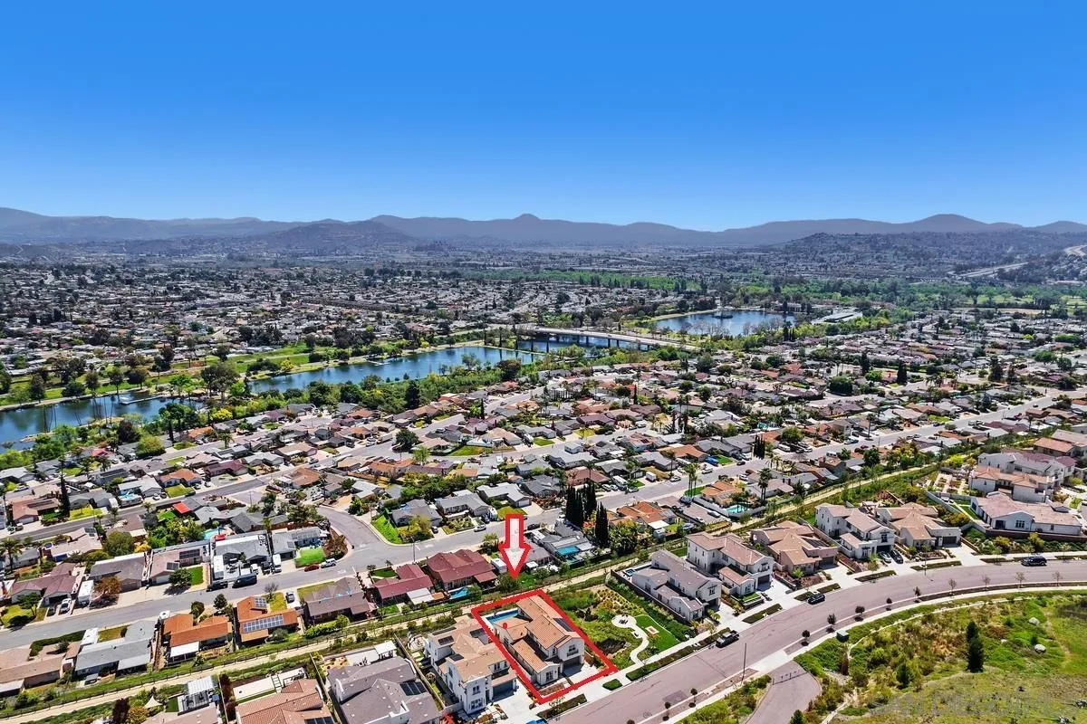 8741 Weston Road Santee, CA 92071 - Photo 37 of 53 an aerial view of a city with lots of residential buildings