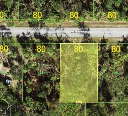 an aerial view of residential houses with outdoor space and swimming pool