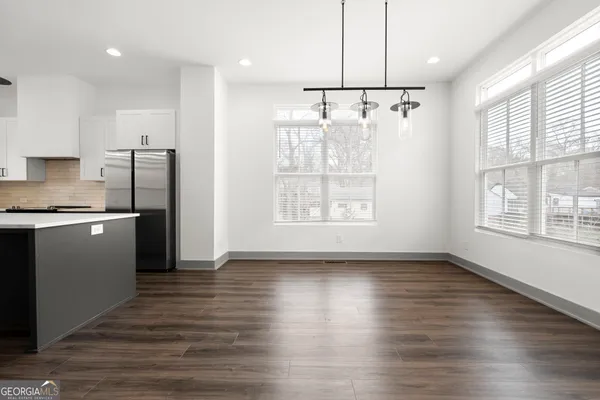 a view of small space with racks on the wall